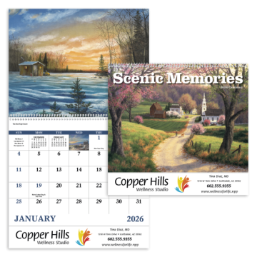 Scenic Memories Wall Calendar - Spiral